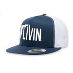 Navy/White Flat Bill